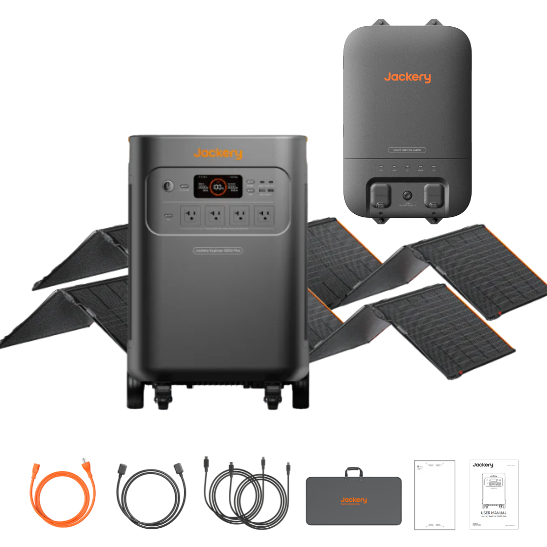 Jackery Explorer 5000 Plus Solar Generator + 2 x SolarSaga 500 X +