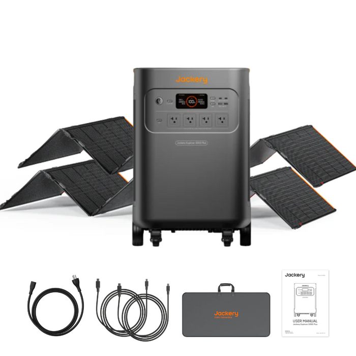 Jackery Explorer 5000 Plus Solar Generator + 2 x SolarSaga 500 X
