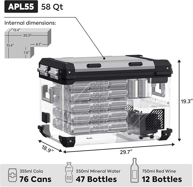 ICECO APL55 55L Dual Zone 12 Volt Fridge Refrigerator