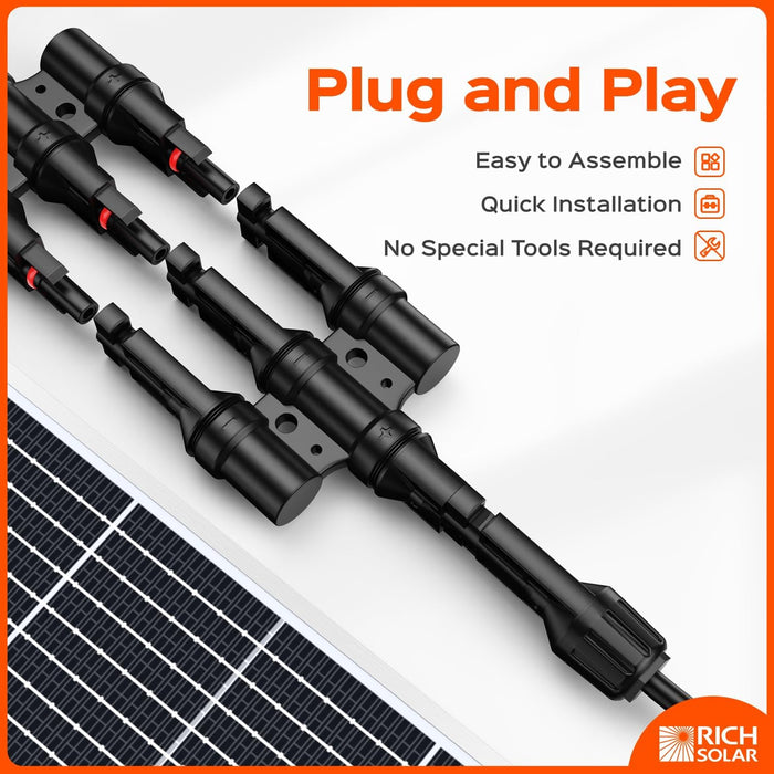 Rich Solar Y Branch Parallel Connectors 3 To 1