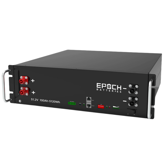 Epoch Batteries 48V 100Ah 5.12kWh Self-Heating Server Rack Lithium LiFePO4 Battery