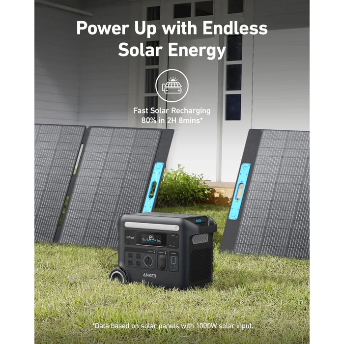 Anker SOLIX F2600 2560Wh 2400W Solar Generator + 400W Portable Solar Panel