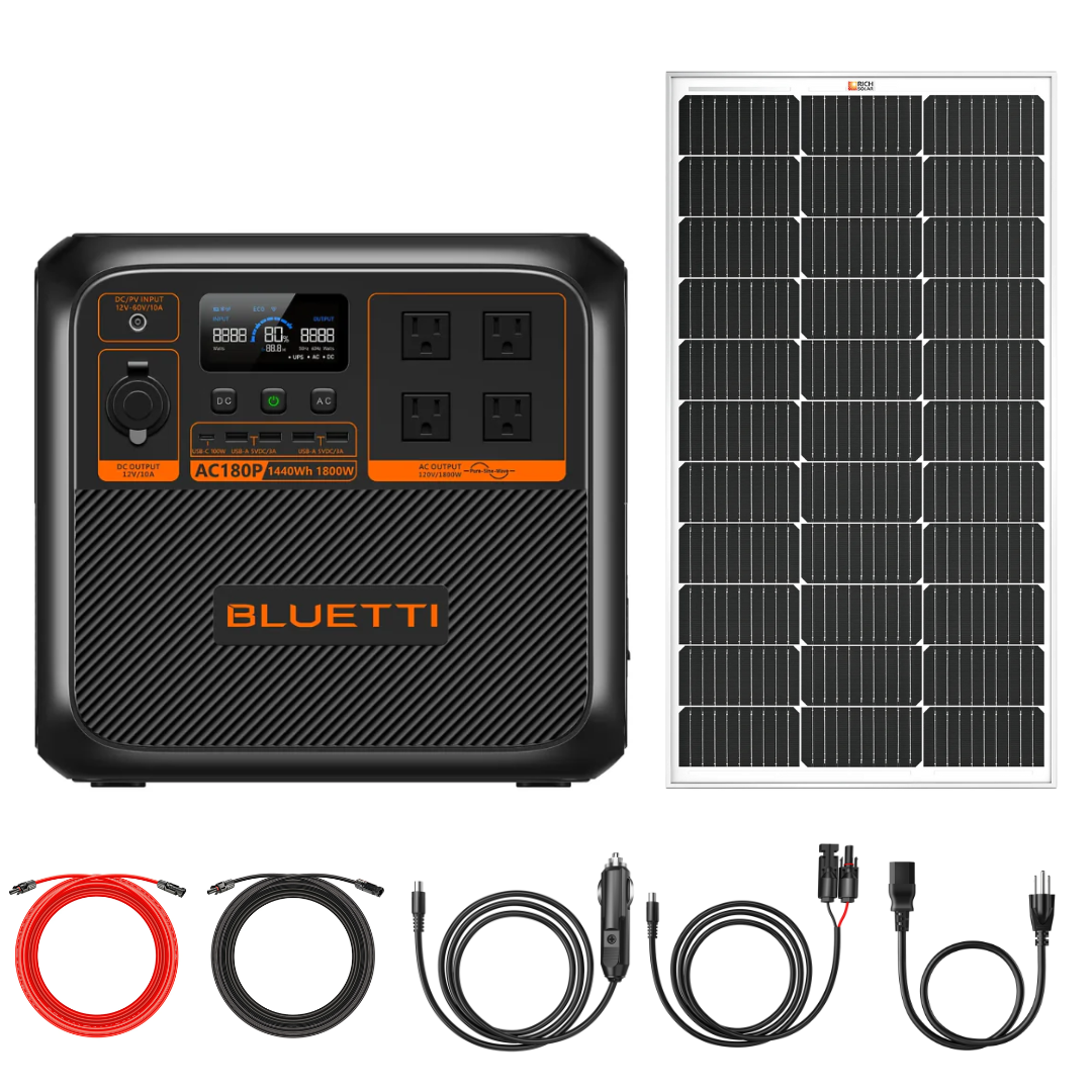 BLUETTI AC180P Solar Generators & Kits