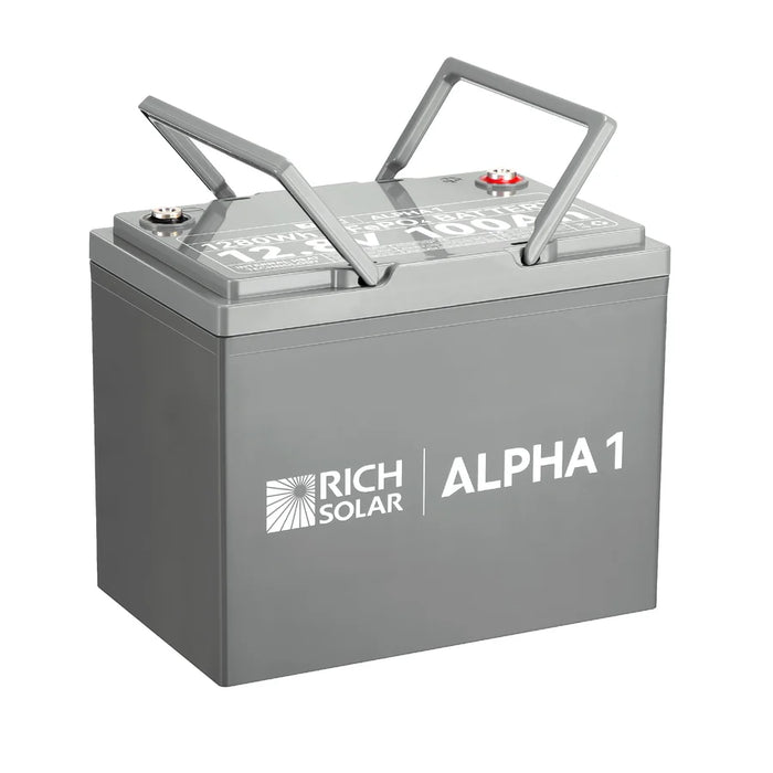 Rich Solar 12V 100Ah LiFePO4 Lithium Iron Phosphate Battery w/ Internal Heating and Bluetooth Function