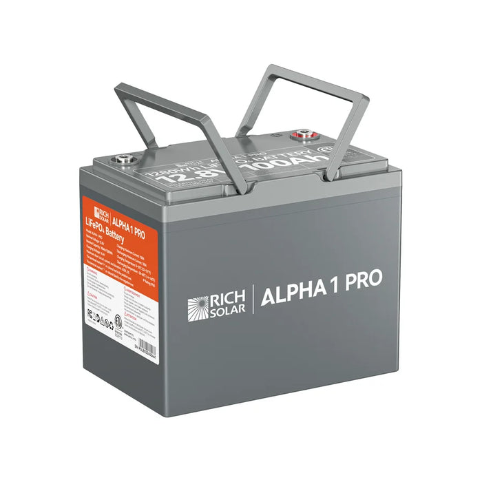 Rich Solar ALPHA 1 PRO 12V 100Ah LiFePO4 Lithium Iron Phosphate Battery