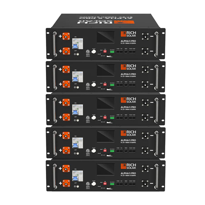 Rich Solar ALPHA 5 PRO 51.2V 100Ah LiFePO4 Lithium Iron Phosphate Batteries