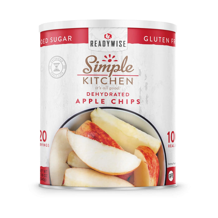 ReadyWise Simple Kitchen Dehydrated Apple Chips 20 Serving Can