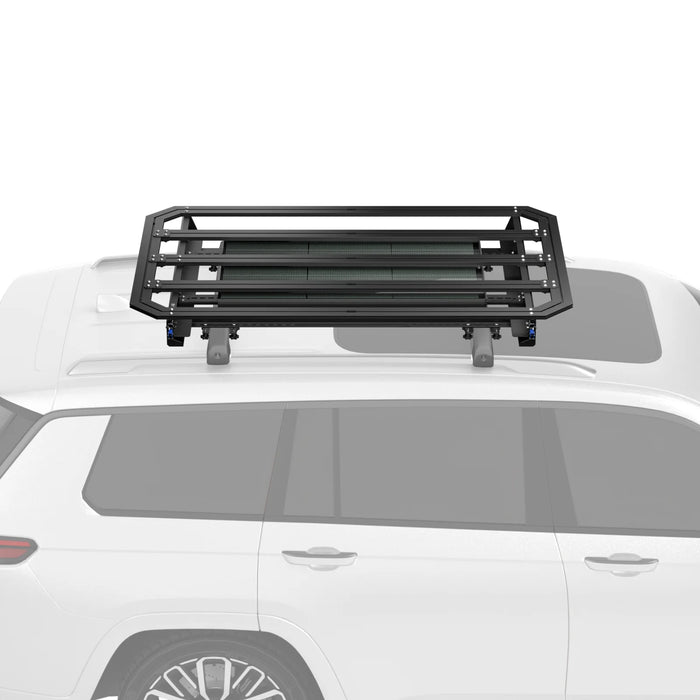 BougeRV Modular Roof Rack Platform With Slidable Solar Panel Bracket + 1 x 75W CIGS Solar Panel