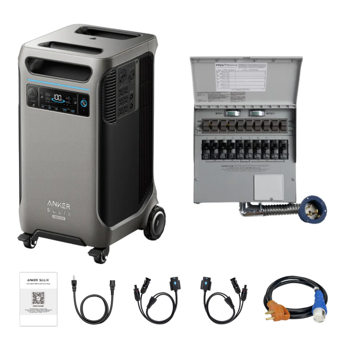 Anker SOLIX F3800 Plus Portable Power Station + 50A Transfer Switch