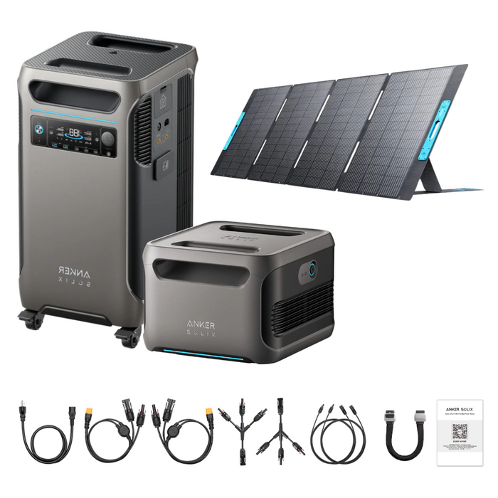 Anker SOLIX F3800 + Expansion Battery + 400W Portable Solar Panel