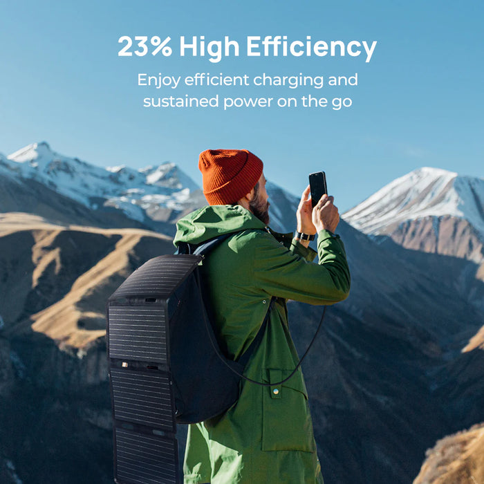 BougeRV 50W Fiberglass Flexible Portable Solar Panel With JuiceGo Power