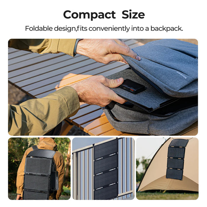 BougeRV 50W Fiberglass Flexible Portable Solar Panel With JuiceGo Power