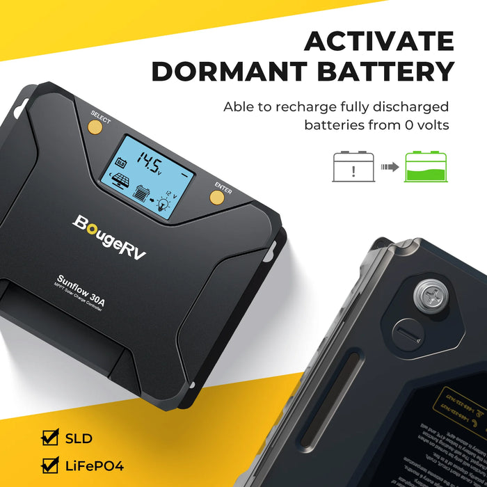 BougeRV Sunflow 12V/24V 30A MPPT Solar Charge Controller
