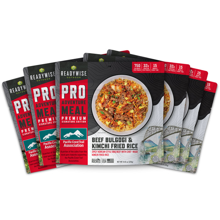 ReadyWise 6-Pack Pro Adventure Meal Beef Bulgogi and Kimchi Fried Rice