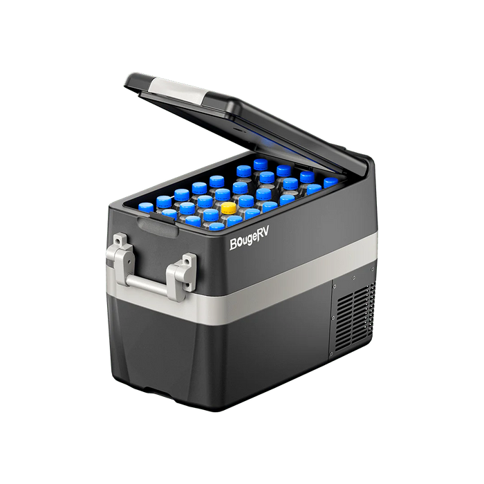 BougeRV 12V 42 Quart (40L) Portable Fridge/Freezer + Car Fridge Cover