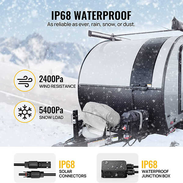 BougeRV 12V 400 Watt CIGS Flexible Solar System Kit (Pre-Punched Holes Version)