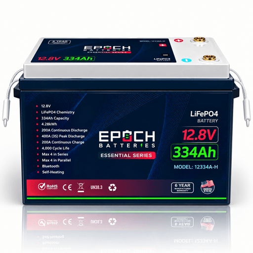 Epoch Batteries 12V 334Ah (4.28kWh) Essential Series LiFePO4 Battery - Off Grid Stores