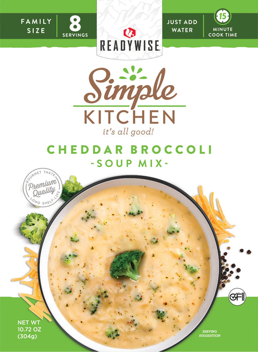 ReadyWise 6-Pack Simple Kitchen 8 Serving Cheddar Broccoli Soup Mix