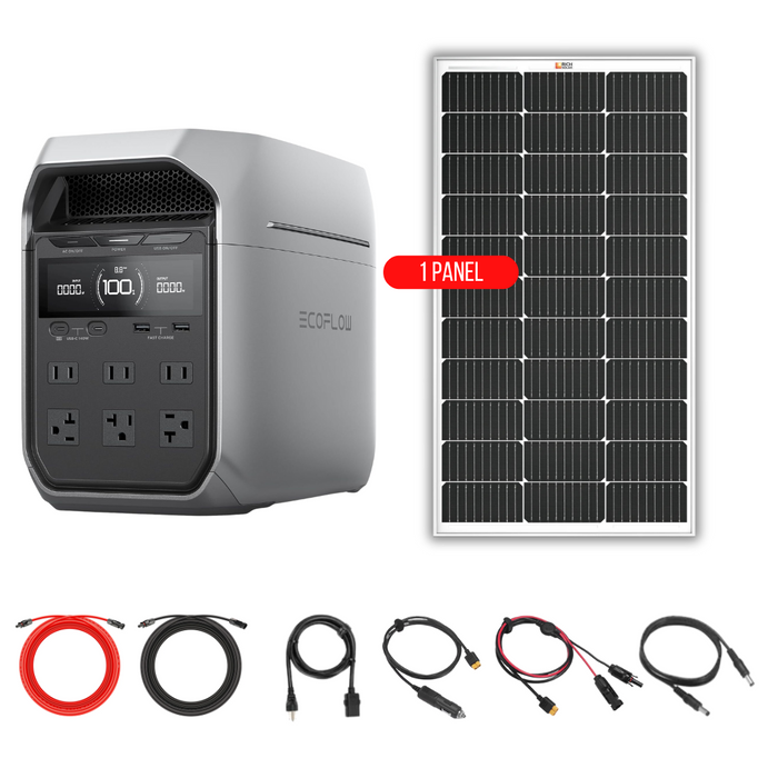 EcoFlow DELTA 3 Plus 1024Wh 1800W Solar Generator + Choose Custom Solar Panel Bundle Option