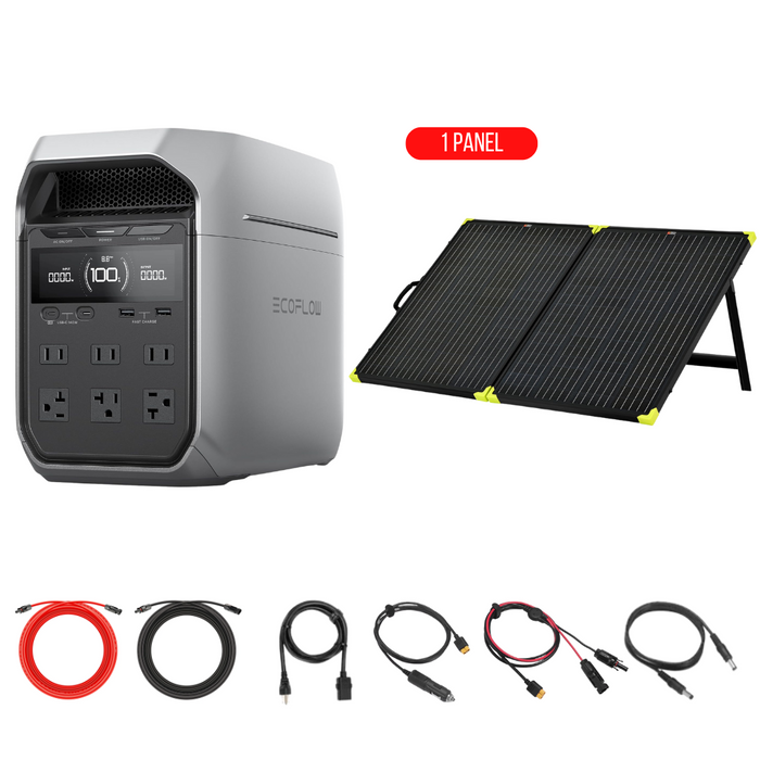 EcoFlow DELTA 3 Plus 1024Wh 1800W Solar Generator + Choose Custom Solar Panel Bundle Option