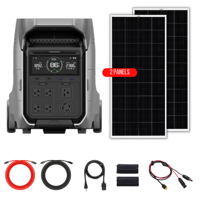 EcoFlow DELTA PRO 3 4096Wh 4000W Solar Generator + Choose Custom Solar Panel Bundle Option