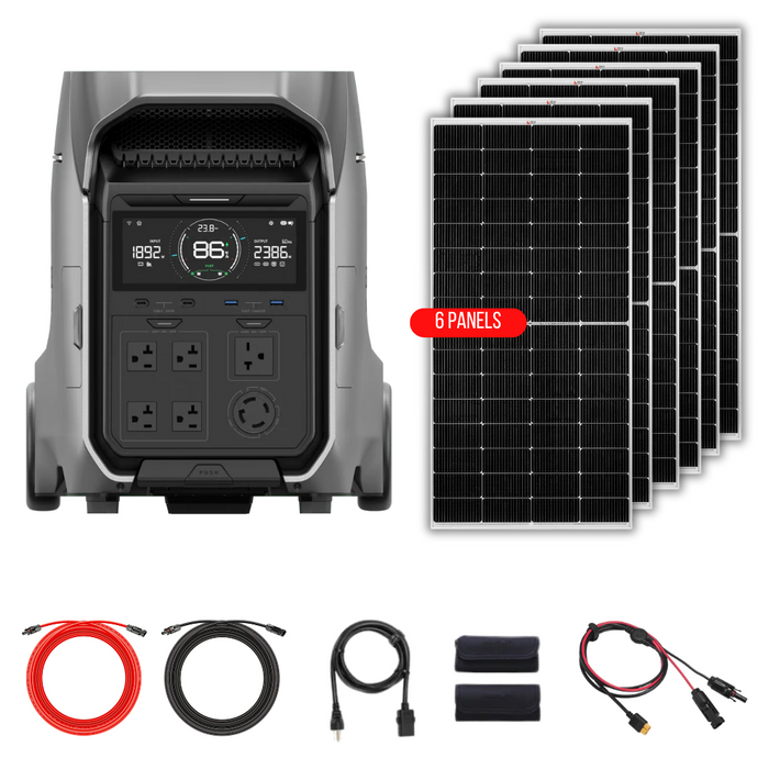 EcoFlow DELTA PRO 3 4096Wh 4000W Solar Generator + Choose Custom Solar Panel Bundle Option