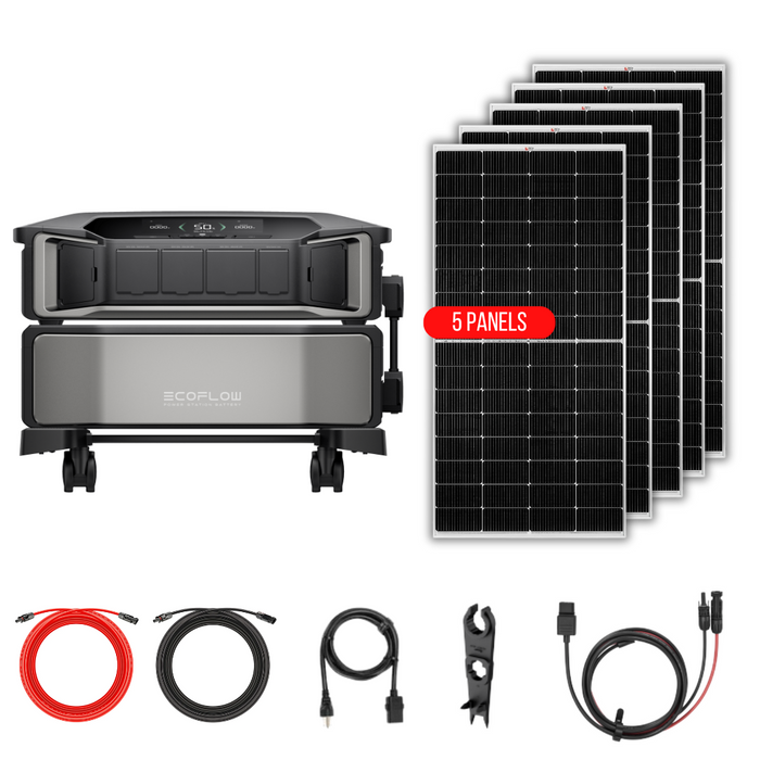 EcoFlow DELTA Pro Ultra Kits - Inverter + Batteries + Choose Solar Panels Bundle