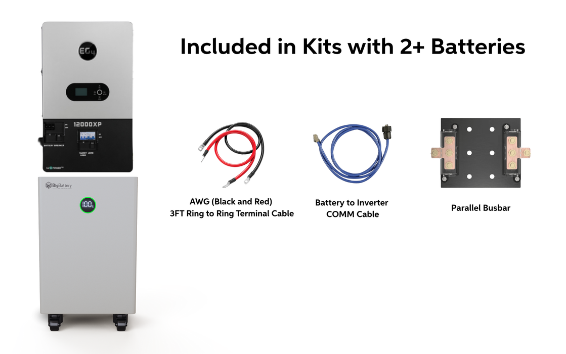 BigBattery NEXUS 51.2V 15kWh LiFePO4 Battery + EG4 12000XP 12,000W 48V Split Phase Off-Grid Inverter Kit