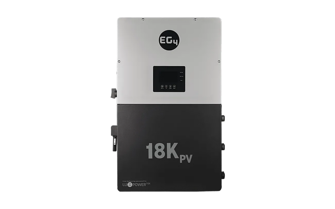EG4 48V WallMount Indoor LiFePO4 Battery (14.3kWh-57.3kWh) + 18kPV 12000W 48V Split Phase Hybrid Inverter