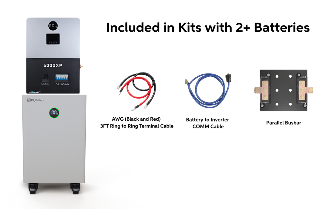 BigBattery NEXUS 51.2V 15kWh LiFePO4 Battery + EG4 6000XP 6000W 48V Split Phase Off-Grid Inverter Kit