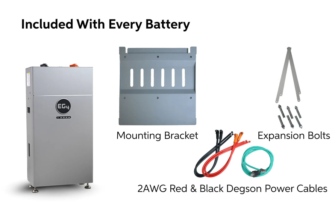 EG4 48V 314Ah WallMount Indoor LiFePO4 Battery + 18kPV All-in-One Hybrid Solar Inverter
