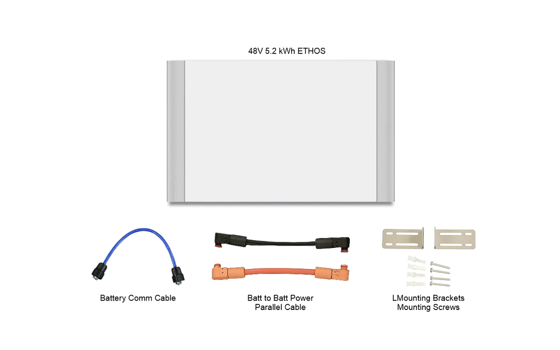 BigBattery ETHOS 48V LiFePO4 Batteries (30.7kWh-61.4kWh) + 2 x EG4 18kPV 12,000W 48V Hybrid Inverters