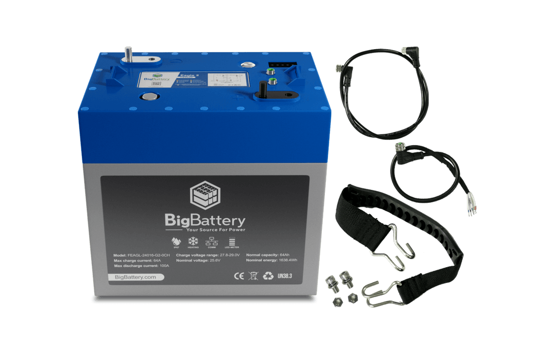 BigBattery EAGLE 2 24V 64Ah 1.63kWh LiFePO4 Battery