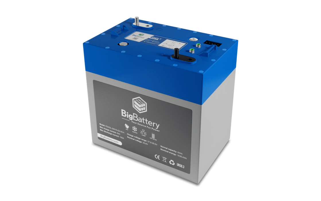 BigBattery EAGLE 2 24V 64Ah 1.63kWh LiFePO4 Battery