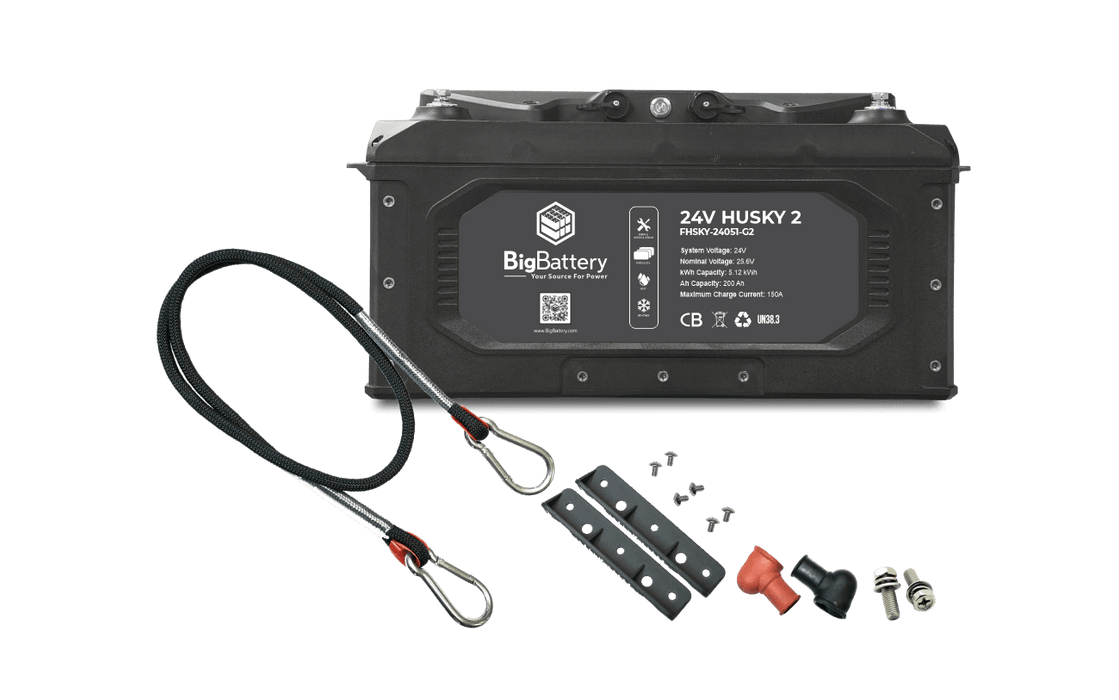 BigBattery HUSKY 2 24V 200Ah 5.12kWh LiFePO4 Battery