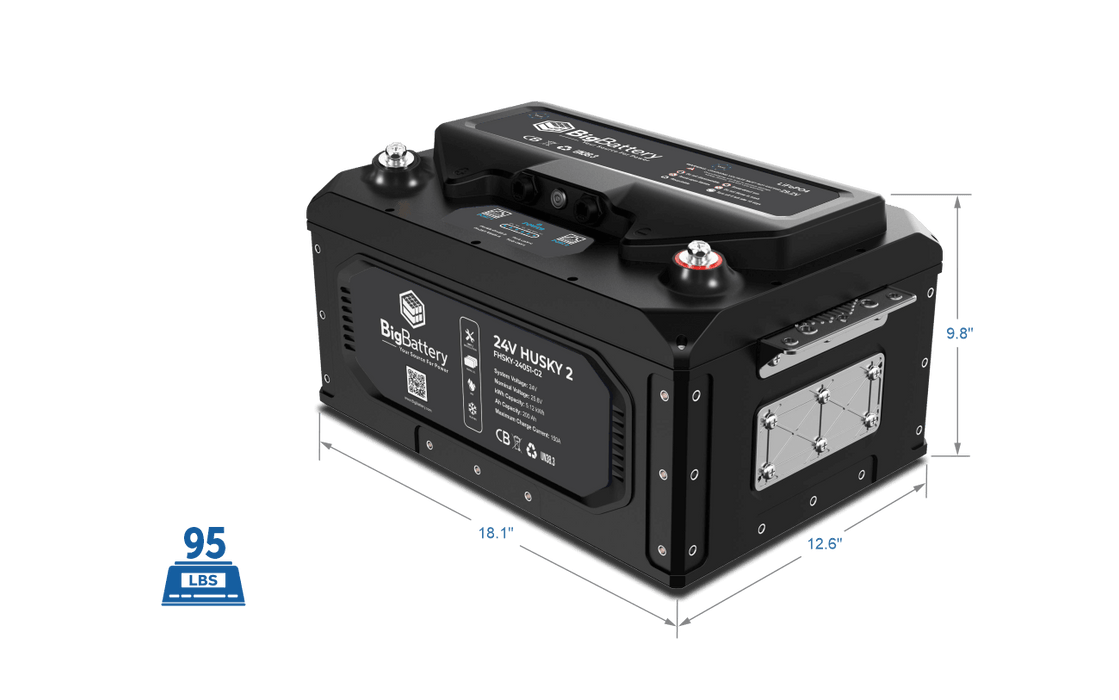 BigBattery HUSKY 2 24V 200Ah 5.12kWh LiFePO4 Battery