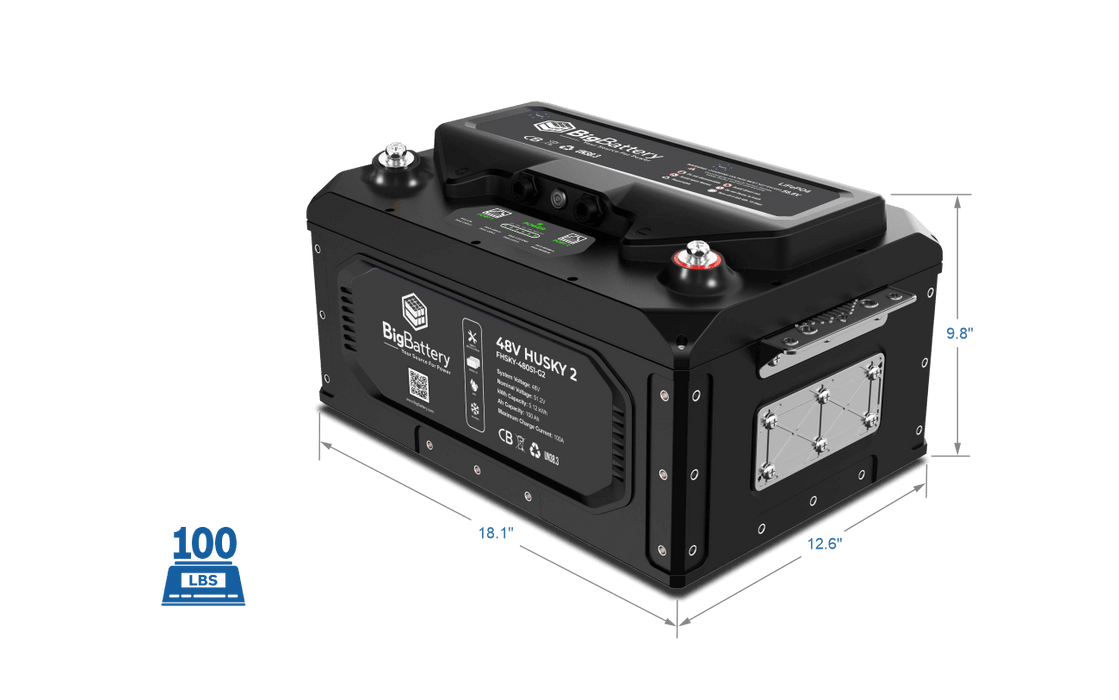 BigBattery HUSKY 2 48V 100Ah 5.12kWh LiFePO4 Battery