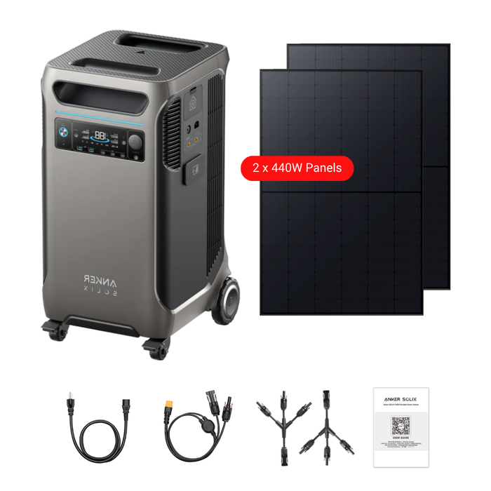 Anker SOLIX F3800 Solar Generator + 440W Rigid Solar Panels