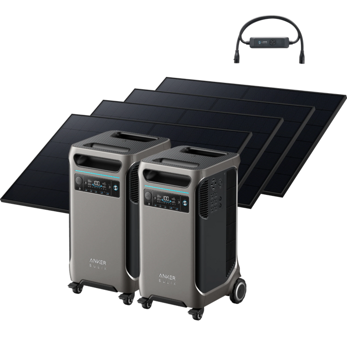 2 x Anker SOLIX F3800 + Double Power Hub + 4 x 410W Rigid Solar Panels