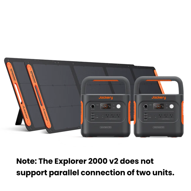 2 x Jackery Solar Generator 2000 v2 + 2 x SolarSaga 200W Portable Solar Panel