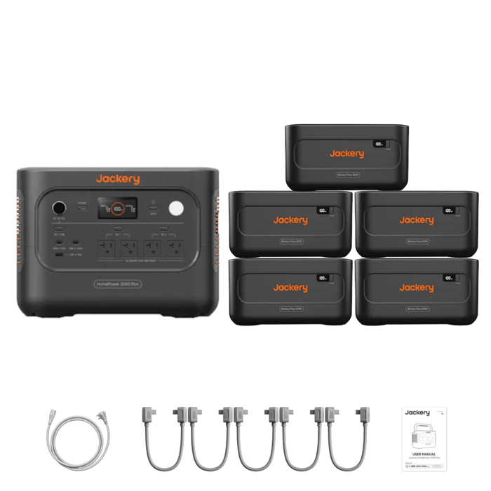 Jackery HomePower 2000 Plus v2 + Battery Pack 2000 Plus v2 - Off Grid Stores