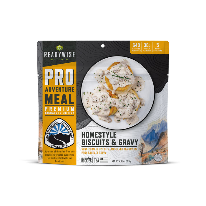 ReadyWise 6-Pack Pro Adventure Meal Homestyle Biscuits & Gravy with Sausage