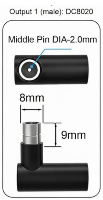 Overland Solar SB50 to 8mm Male (DC8020)