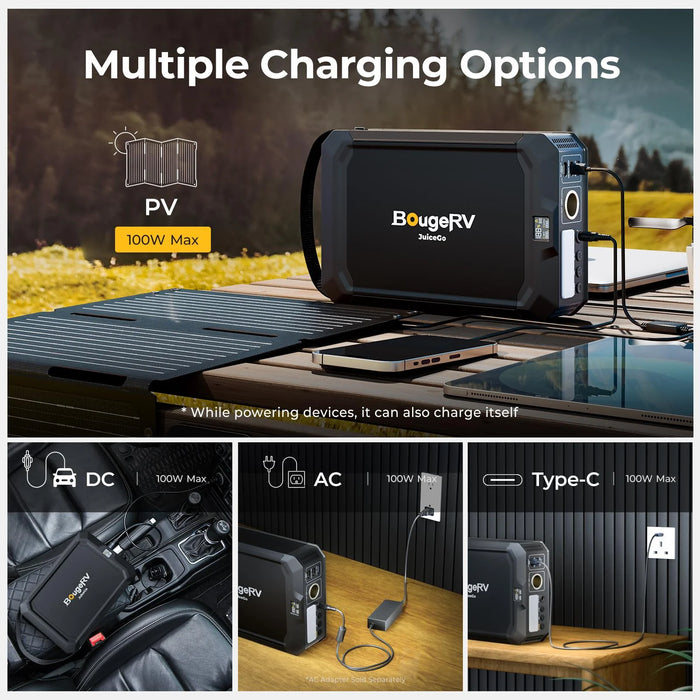 BougeRV JuiceGo 240Wh Portable Power Station With Carrying Bag
