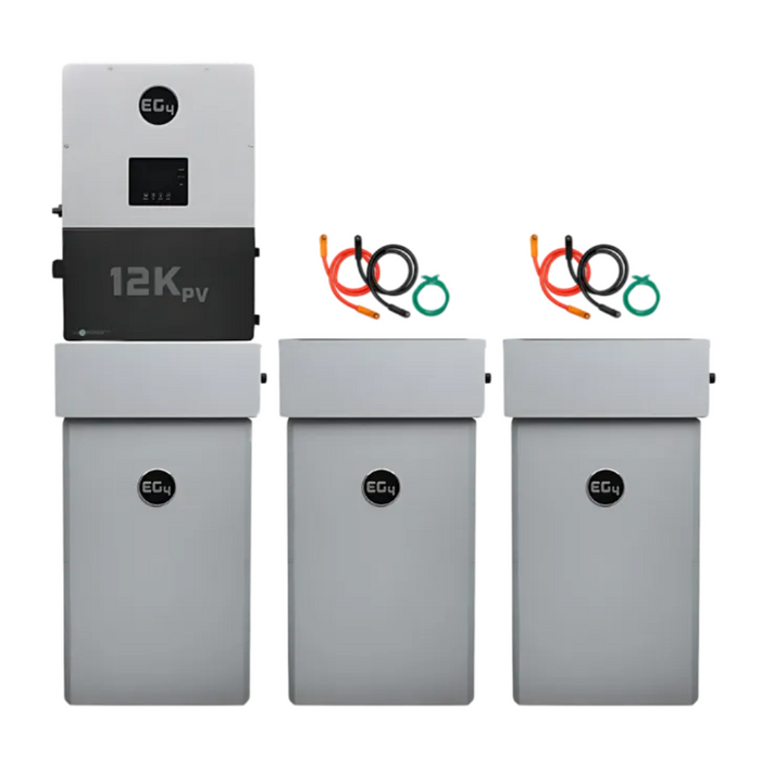 EG4 48V PowerPro LiFePO4 Battery (14.3kWh-85.8kWh) + 12kPV 8000W 48V Split Phase Hybrid Inverter