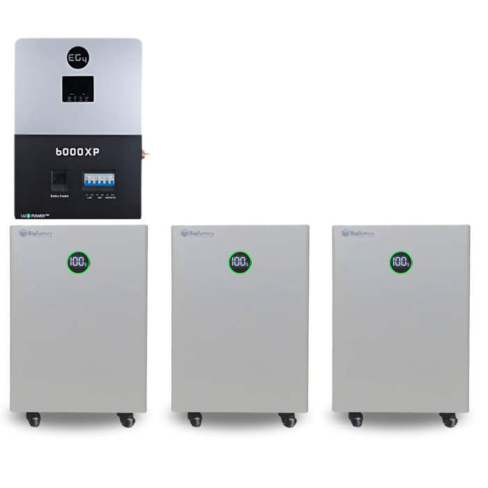 BigBattery NEXUS 51.2V 15kWh LiFePO4 Battery + EG4 6000XP 6000W 48V Split Phase Off-Grid Inverter Kit