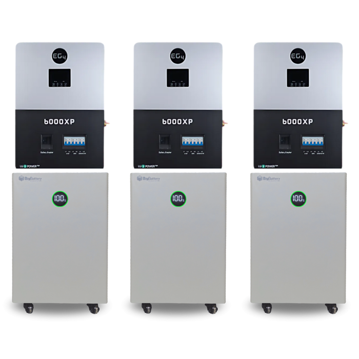 BigBattery NEXUS 51.2V 15kWh LiFePO4 Battery + EG4 6000XP 6000W 48V Split Phase Off-Grid Inverter Kit