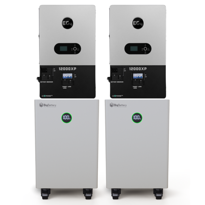 BigBattery NEXUS 51.2V 15kWh LiFePO4 Battery + EG4 12000XP 12,000W 48V Split Phase Off-Grid Inverter Kit