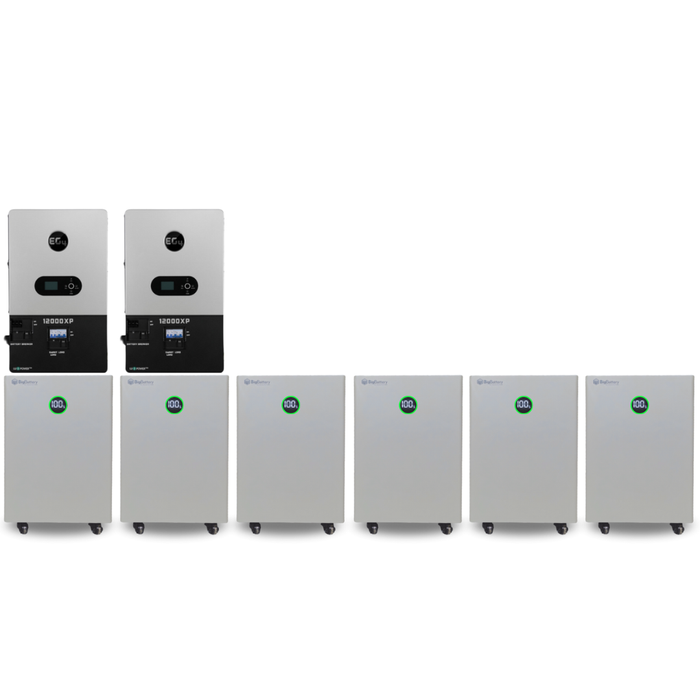 BigBattery NEXUS 51.2V 15kWh LiFePO4 Battery + EG4 12000XP 12,000W 48V Split Phase Off-Grid Inverter Kit