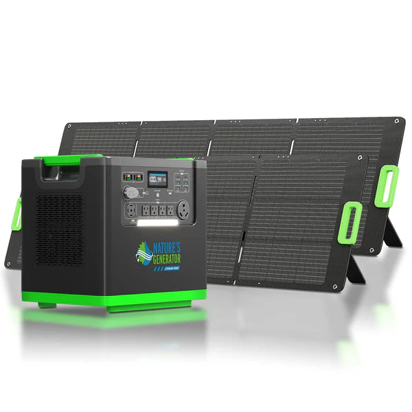 Natures Generator Lithium 6000 Solar Generator With Solar Panels
